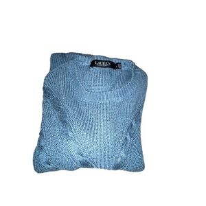 Lauren Ralph Lauren Blue Cable
Knit Cotton Sweater Crew Neck
Classic Fit Sz L
